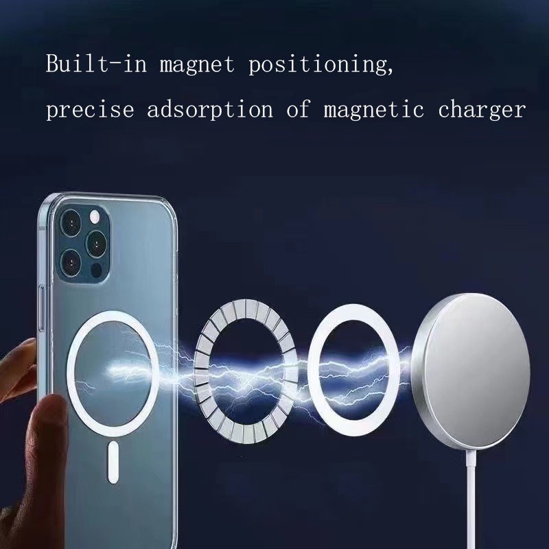 Case Magnetik Bentuk Lingkaran Untuk iPhone 14 13 12 11 Pro Max Mini XS XR