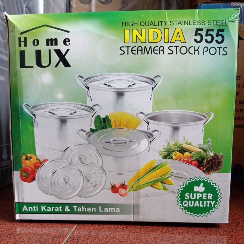 PANCI KUKUS SET 555 Steamer Stock Pots India HOMELUX High Quality