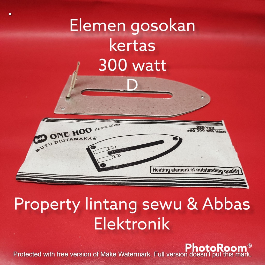ELEMEN SETRIKA GOSOKAN KERTAS MODEL D DAN V