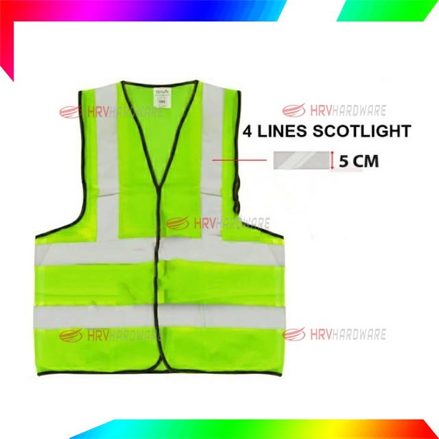 Rompi Safety 4 Lines Safety Vest Rompi Proyek SCOTLIGHT