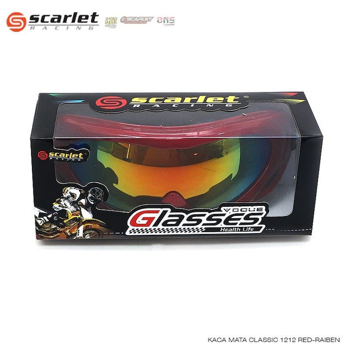 KACAMATA GOGGLE CROSS TRAIL/KLASIK 1212 RAIBEN SCARLET RACING