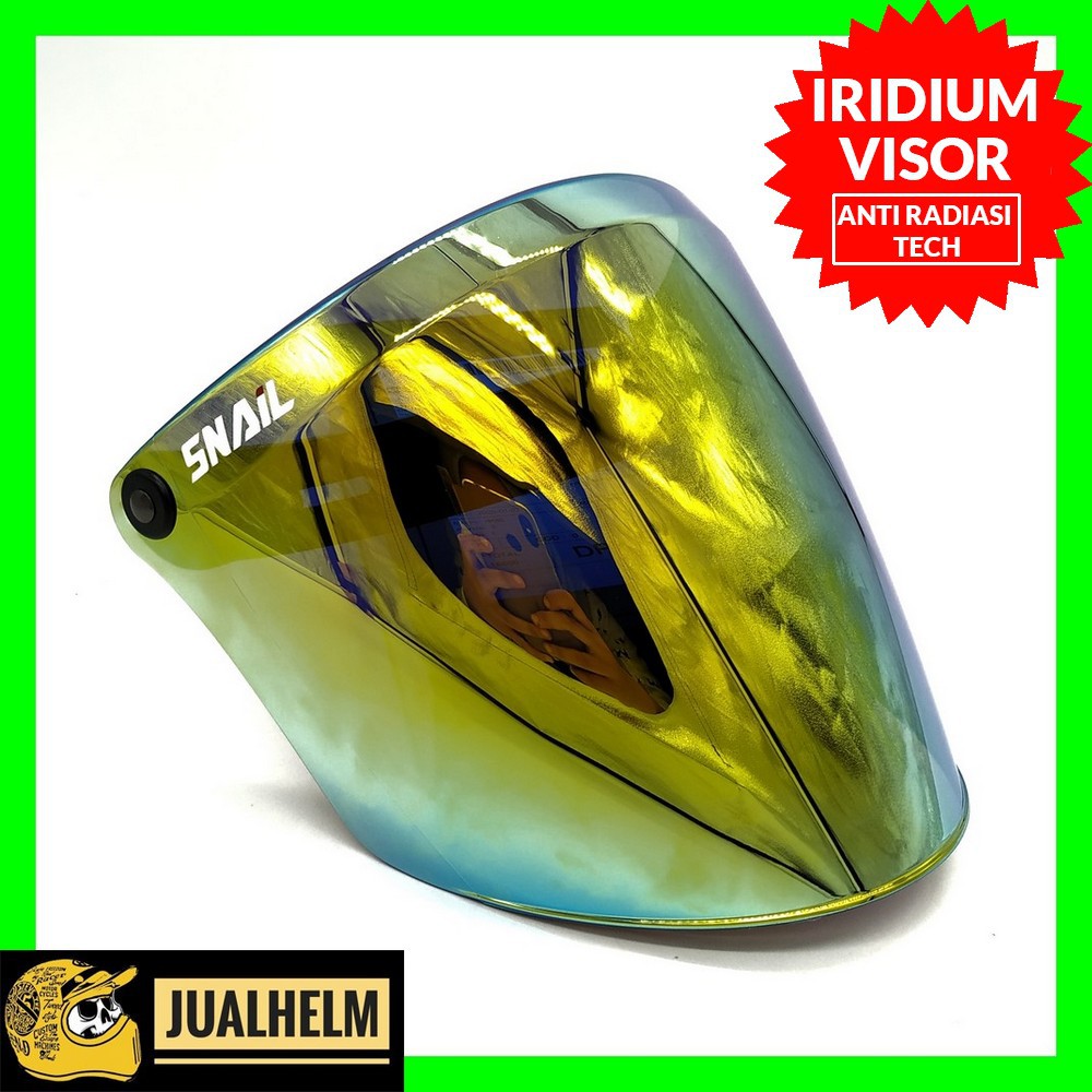 Snail Visor Retro Open Iridium ( Kaca Bogo )