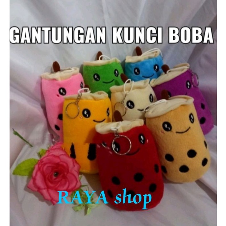 Boba mini gantungan kunci imut gantungan tas Boba mini imut