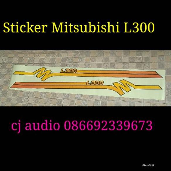 Big Sale.. Sticker stiker Mobil tulisan MITSUBISHI L 300 L300 pick up Bak