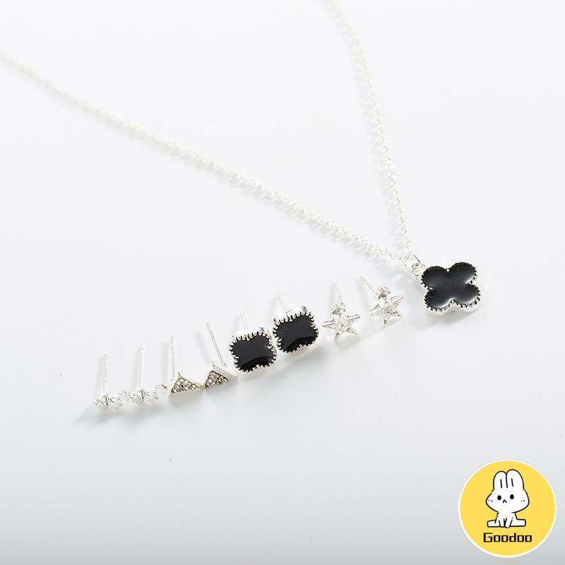 Anting Korea Dan Kalung Wanita Gaya Korea Simple Kreatif Anting Tusuk Aksesoris -Doo