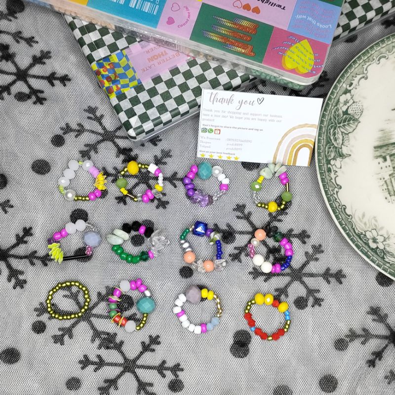 (Part 1)Ring Mixed Beads/Ring Korea(MIN BUY 5 PCS BISA DI MIX RING LAINNYA)