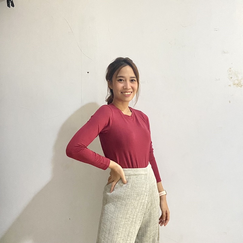 original second - kaos wanita uniqlo heat tech lengan panjang