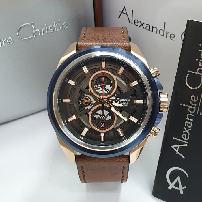 ORIGINAL Jam Tangan Pria Alexandre Christie AC 6504 / AC6504 Garansi 1 Tahun