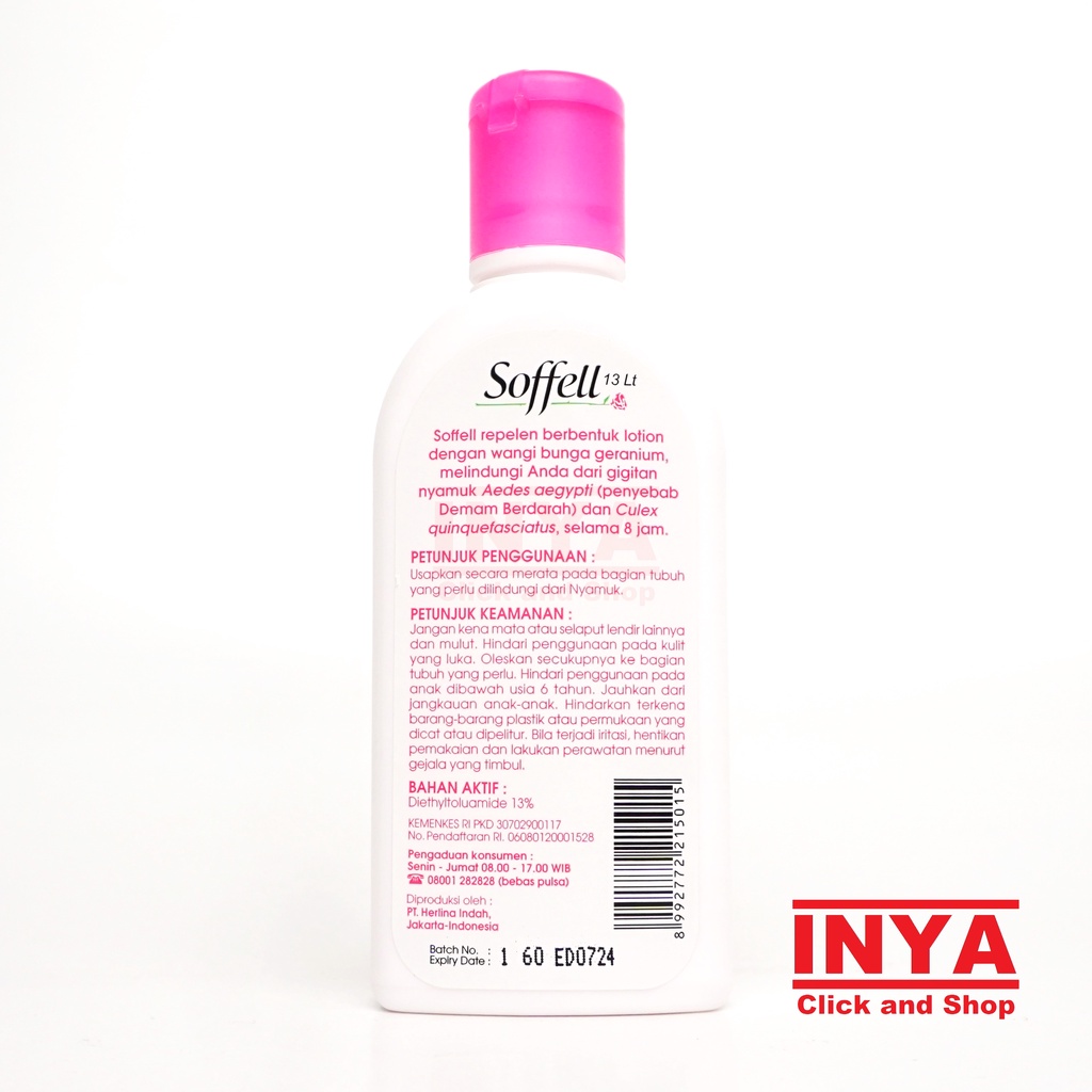 SOFFELL 13 LT WANGI BUNGA GERANIUM 80gr - Obat Nyamuk Lotion