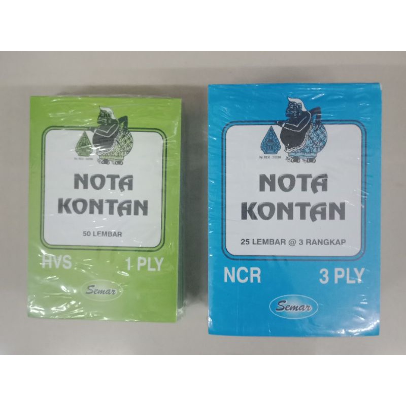 

Nota Semar NCR 1ply / 3ply