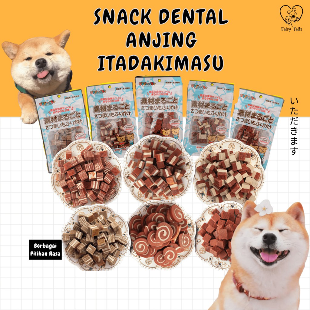 [ORIGINAL] Snack Anjing Treat Stick Cemilan Sehat Dari Daging Segar / Doggy Dog Snack Itadakimasu Dental Stick Chicken Beef Fish Strips | Makanan Anjing Fresh Meat Jerky