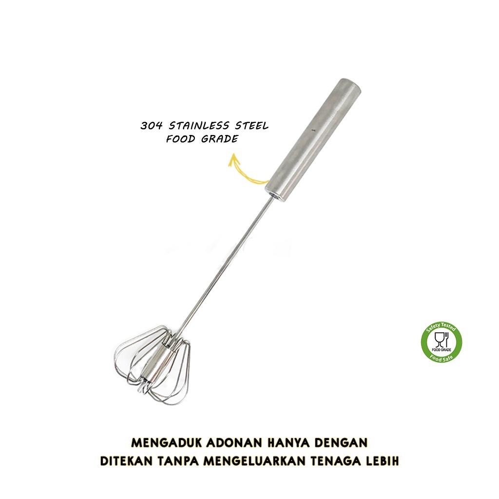 【COD+Dalam stok+Pengiriman Cepat】Kocokan  Stainless Regashi Pengocok Hand Mixer Manual / Pengocok Telur Adonan Otomatis Pengocok Telur Better Beater  Kocokan Telur Otomatis Stainless  Mixer Better Beater