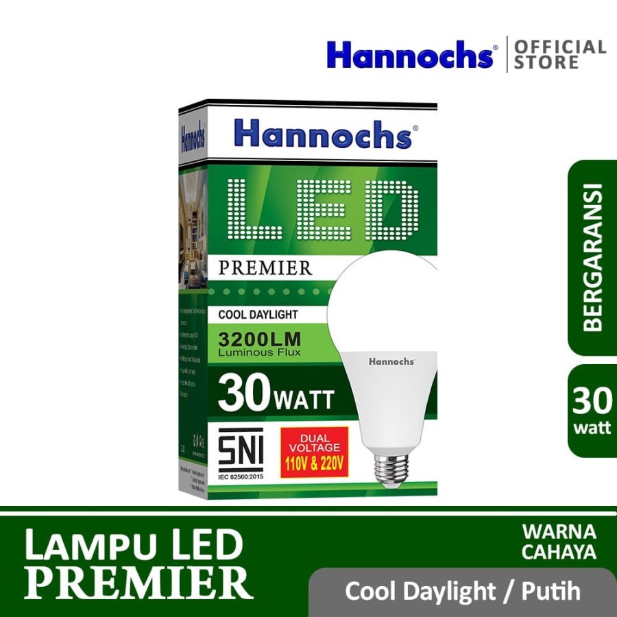 HANNOCHS PREMIER 30 WATT - Bola Lampu LED E27 30 Watt - Garansi 1 Tahun