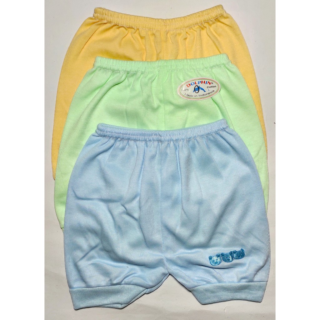 Dolphin ~ 3 Pcs Celana Pendek Bayi 100% Katun // Size M &amp; L ~ Sahabi