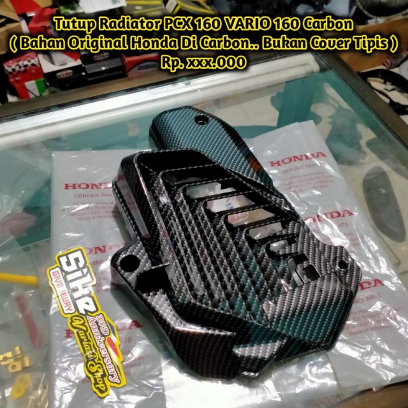 Cover Tutup Radiator Pcx 160 Vario 160 Carbon Bahan Ori Honda
