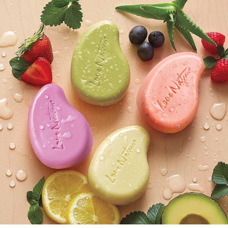 Love Nature Soap Bar Mint &amp; Raspberry/ Strawberry &amp; Lime/ Olive Oil &amp; Aloe Vera