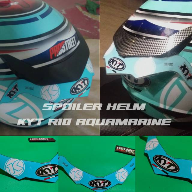 SPOILER HELM KYT R10 AQUAMARINE