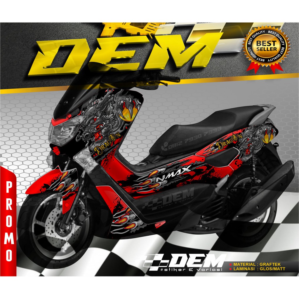 STIKER NMAX DECALS TERLARIS BERKUALITAS