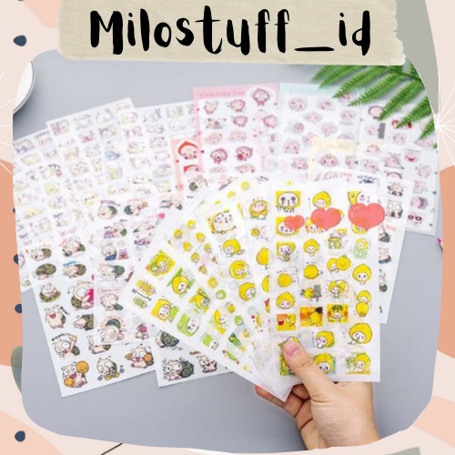 

[MILOSTUFF_ID] 6 Lembar Sticker Deco Motif Lucu Untuk Jurnal DIY Scrapbook--MS0278
