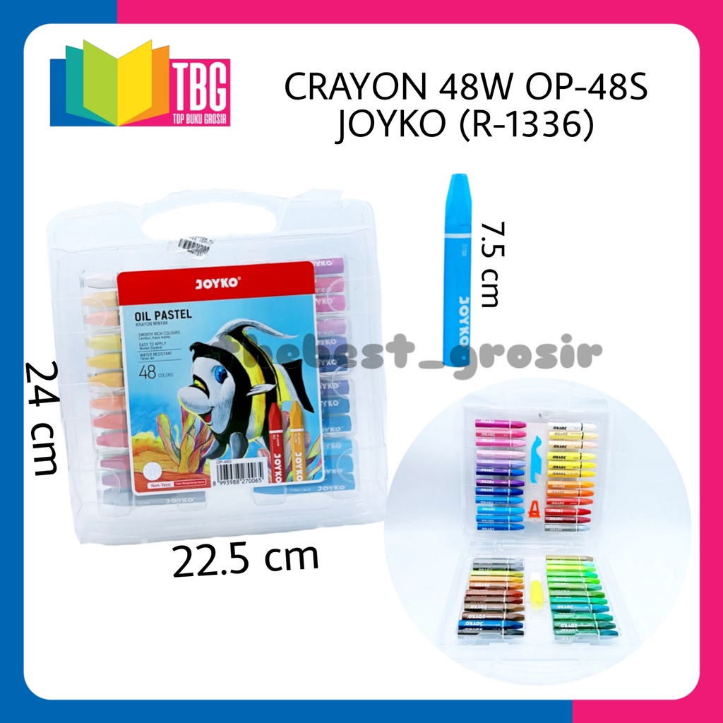 

1 SET (48 WARNA) CRAYON 48W OP-48S JOYKO / OIL PASTEL JOYKO / CRAYON 48 WARNA JOYKO / OIL PASTEL/ KRAYON (R-1336)