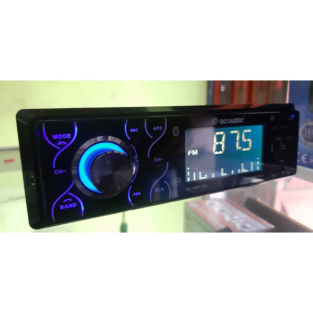 Head Unit Tape Mobil Bluetooth.Dual usb.mp3.radio FM Acoustic AC 6907