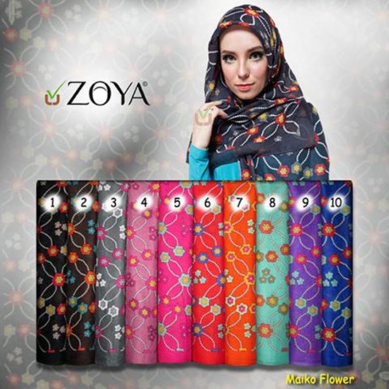 jilbab zoya segi empat