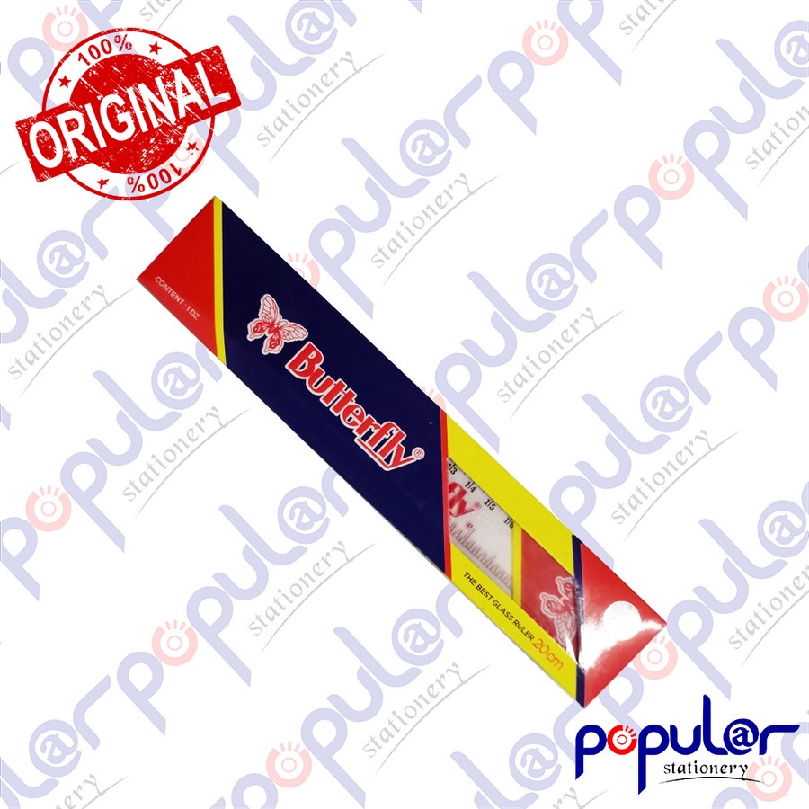 

Penggaris / Garisan Plastik 20 CM Butterfly