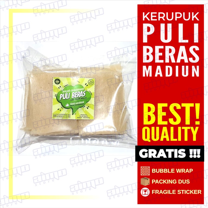 

TERBARU Kerupuk PULI BERAS MADIUN ASLI Krupuk BERAS PUTIH MURAH REPACK 250 gr