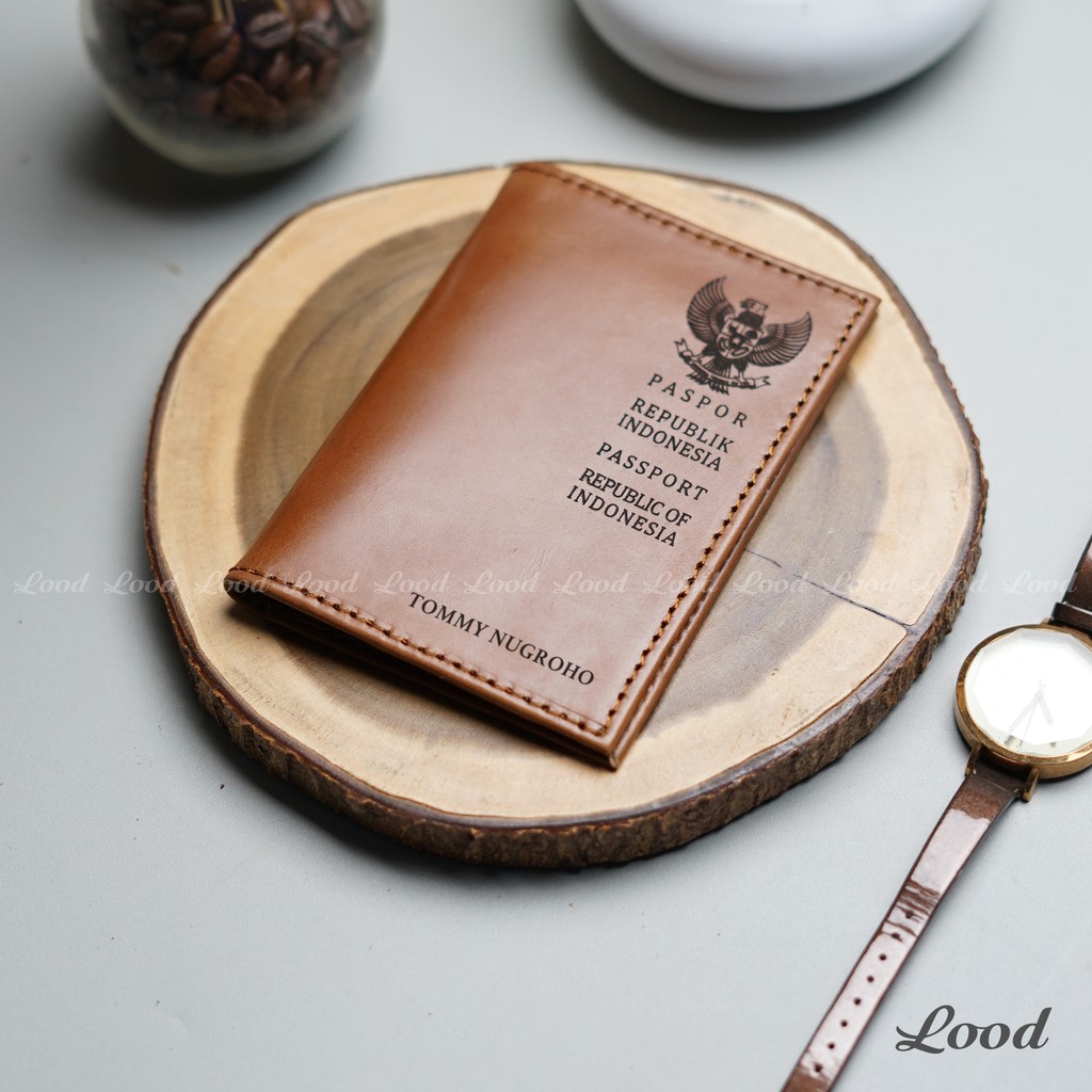 PASSPORT COVER - SAMPUL PASSPORT - PASSPORT CASE KULIT  - GRATIS UKIR NAMA