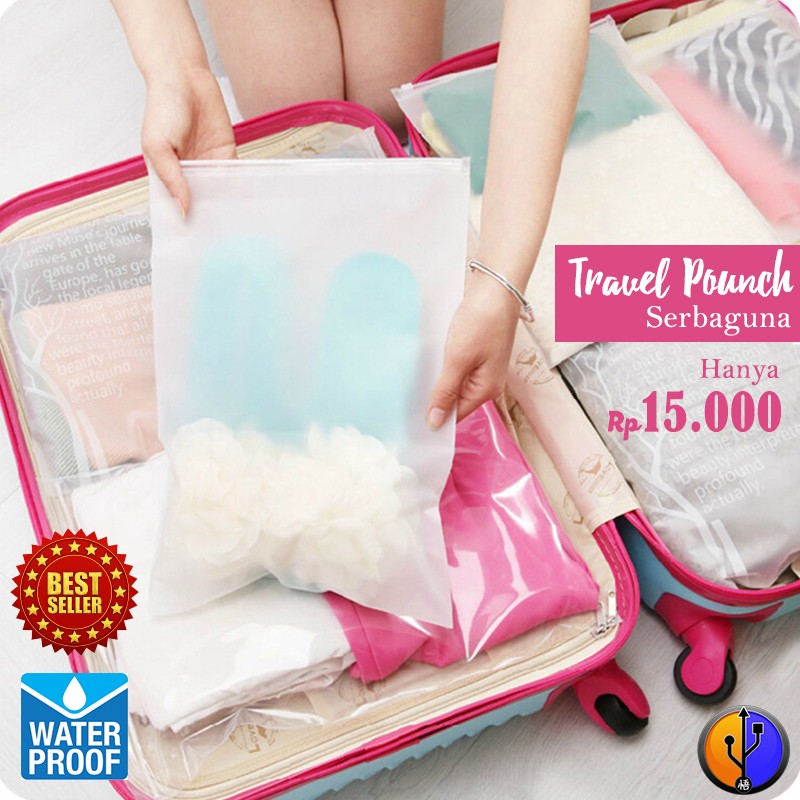 Travel Pouch Serbaguna Waterproof sepatu pakaian kosmetik