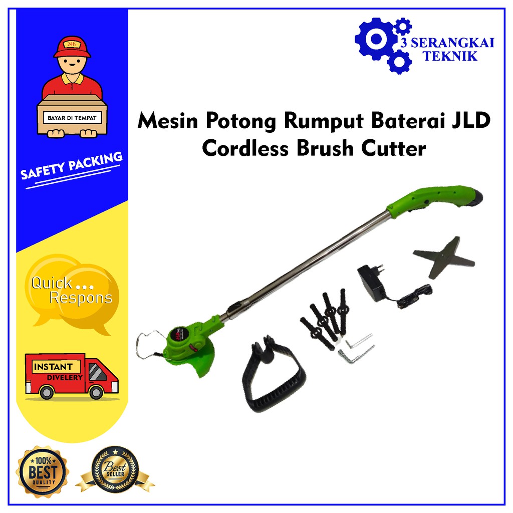 Mesin Potong Rumput Baterai JLD Cordless Brush Cutter