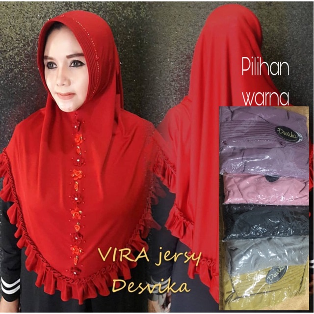 [Premium Ori] bergo Khimar jersy vira Original by ayyuby