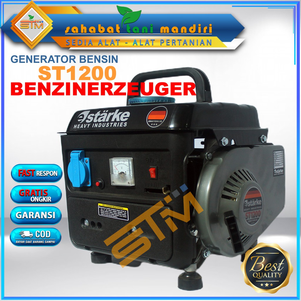 Genset 2tak ST1200 Generator Listrik Portable Starke