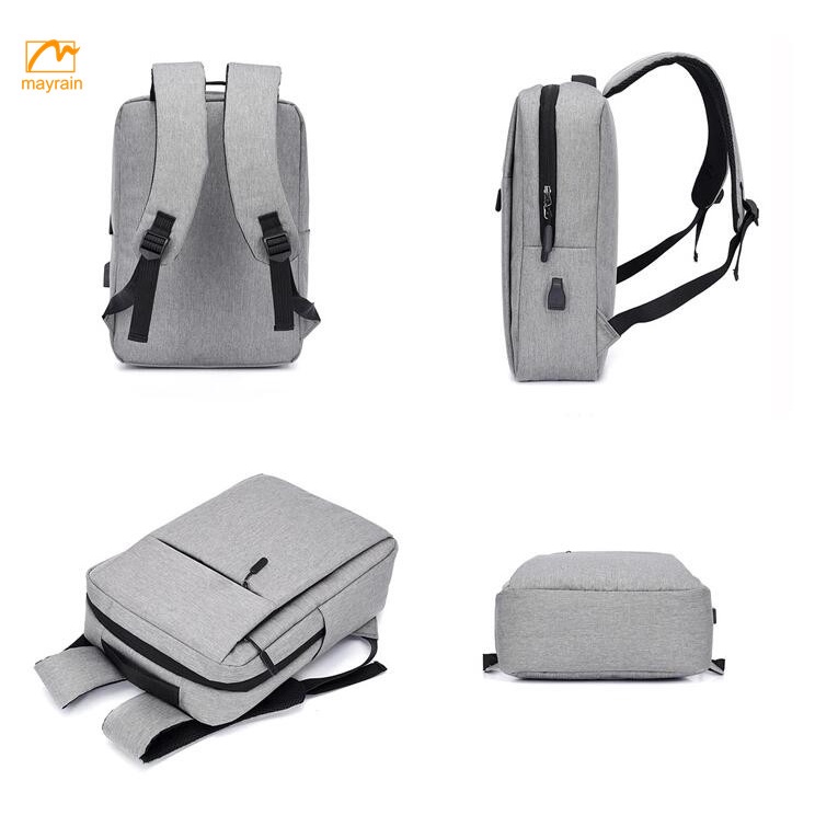 Tas Ransel Laptop Dengan Slot Usb Original kanvas Korea Style Casual Murah