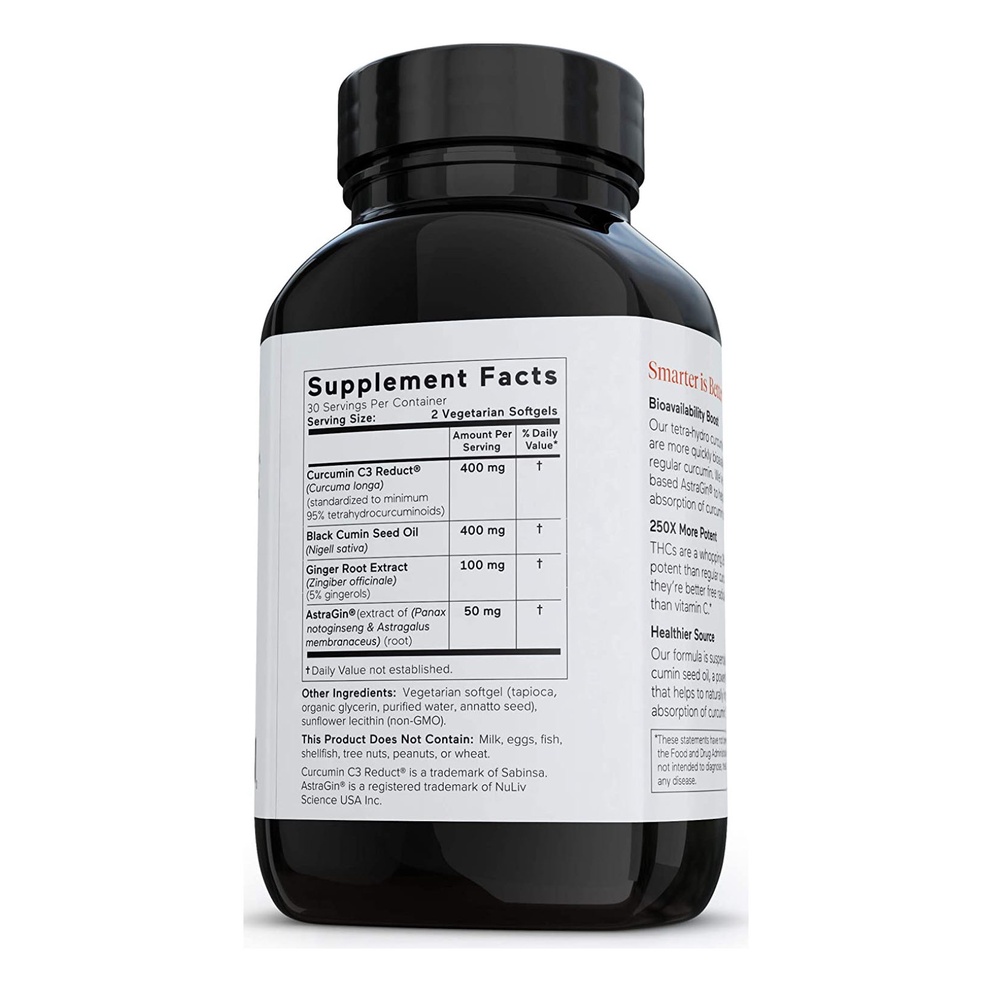 Smarter Nutrition Curcumin 60 VegSoft Vitamin C Antioksidan ORI USA