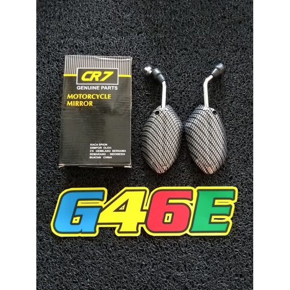 spion mini karbon tanggung tangkai krom CR7 Spion mini variasi motor honda yamaha universal