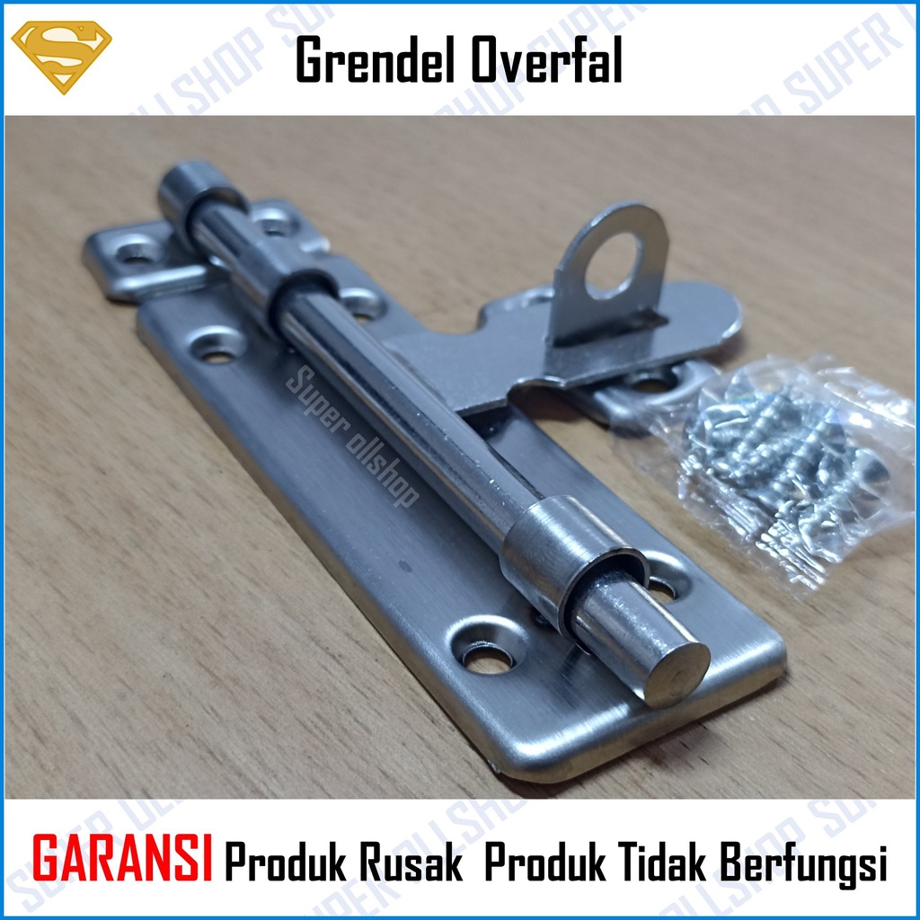 Grendel Pintu Stainless / Grendel jendela / Slot Pintu / Slot Jendela 2 / 3 / 4 inch 6inch Grendel Overval Tebal Stainless Steel