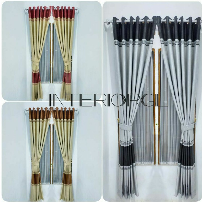 gorden jendela / gorden blackout tinggi 220cm lebar 140cm