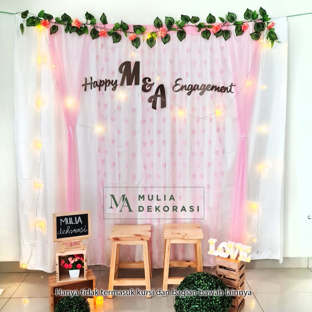 Dekorasi Backdrop Lamaran Nikahan Aqiqah Background Bekdrop Paket Mulia K