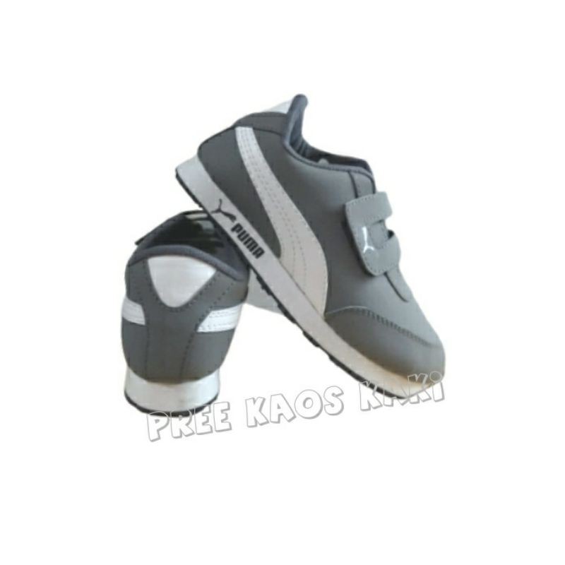 sepatu puma anak abu putih sneakers murah laki perempuan  terbaru tk sd smp kids juniors 24 37 ori