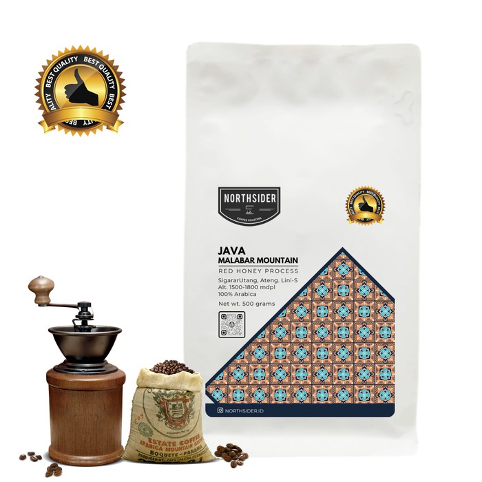 

BIJI KOPI ARABIKA JAVA MALABAR RED HONEY 500GR NORTHSIDER COFFEE