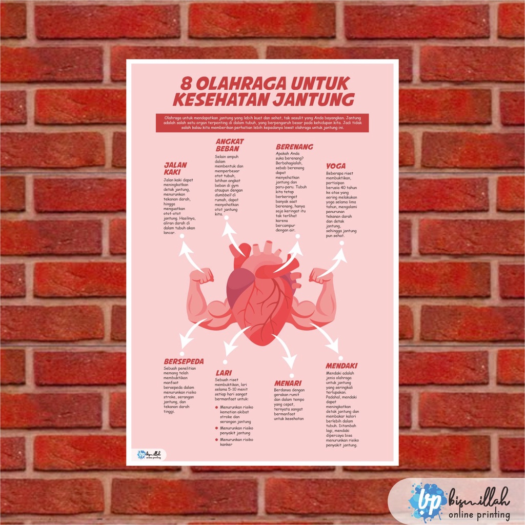

Poster Kesehatan 8 Olahraga untuk Kesehatan Jantung