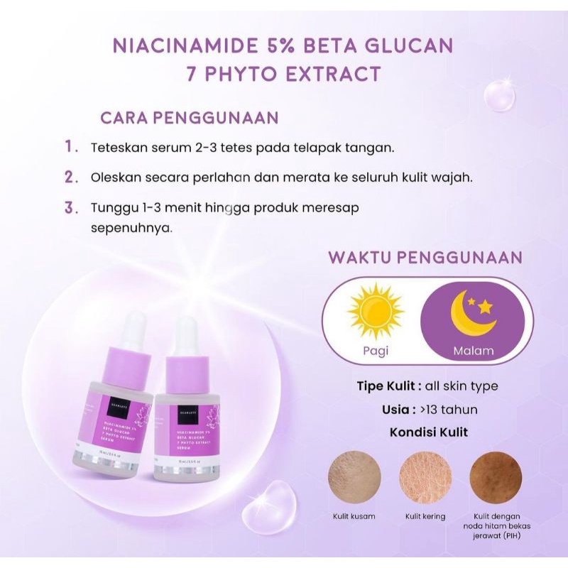 SCARLETT SKIN SMOOTHING RETINOL SERUM DAN NIACINAMIDE 5% BETA GLUCAN