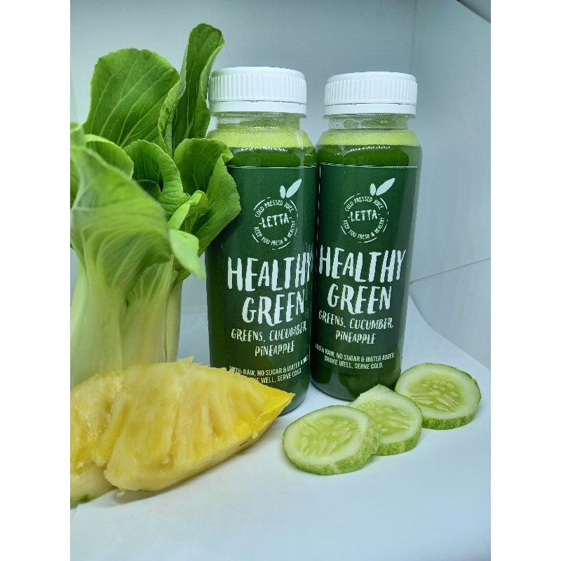 

Healthy Green Cold Pressed Juice by Letta