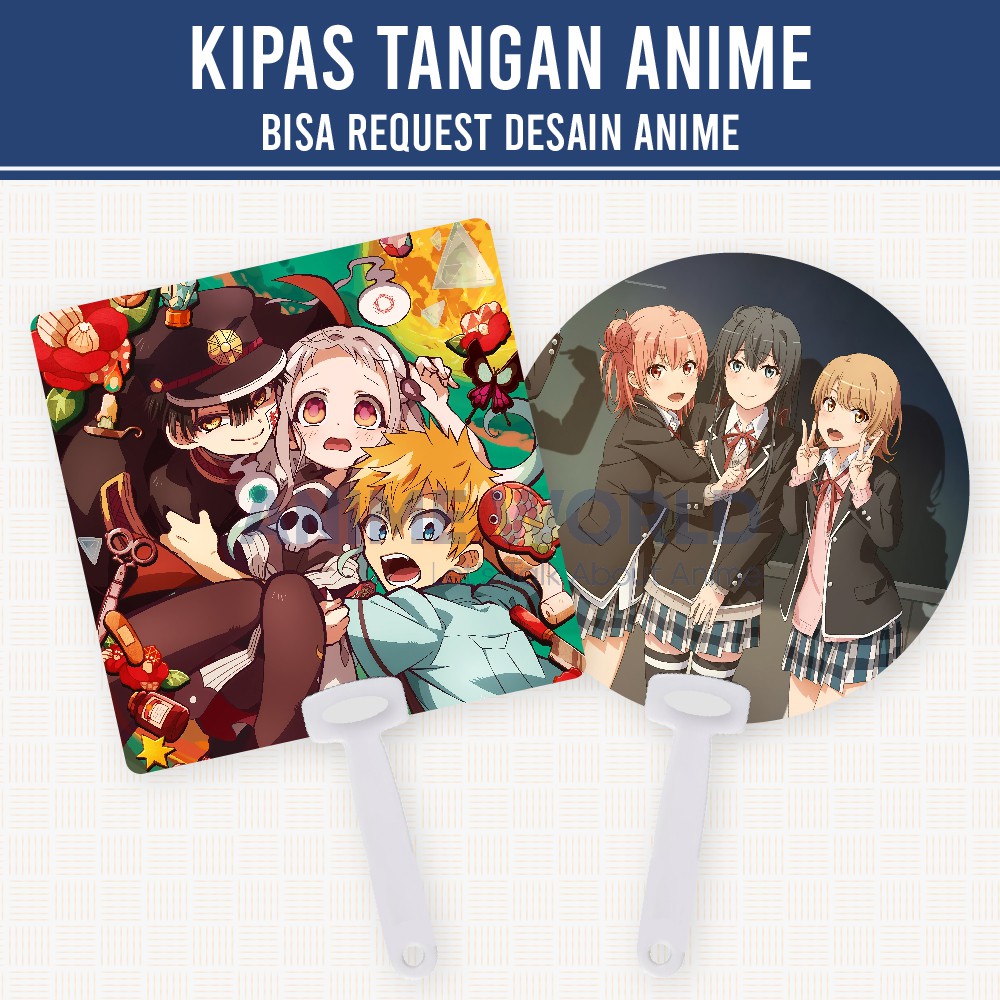 Custom Kipas Tangan Anime Kado Hadiah Souvenir Keren Termurah