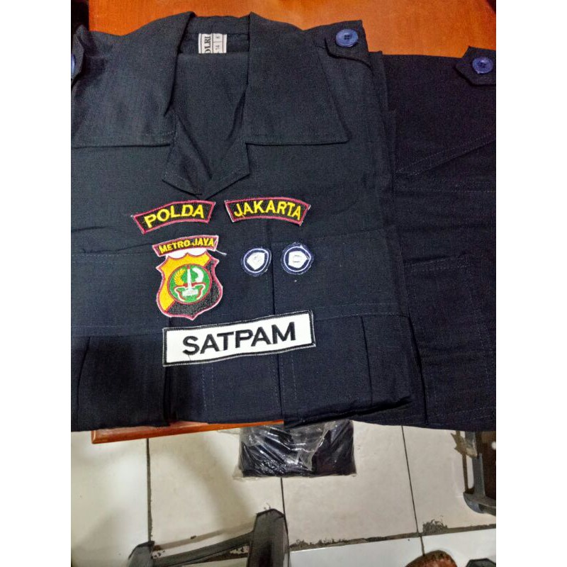 COD !! SETELAN SERAGAM  SECURITY NEVY PDL SATPAM NEVY MURAH BANDUNG