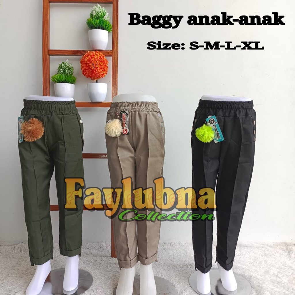 BAGGY PANTS ANAK PEREMPUAN 4-12 TAHUN / CELANA ANAK PEREMPUAN / BAGGY ANAK PEREMPUAN / CELANA BAGGY ANAK / CELANA PANJANG ANAK PEREMPUAN / FASHION ANAK