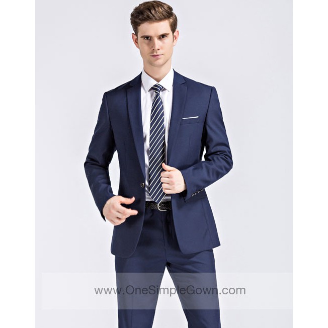 SETELAN JAS PRIA NEW MODRIC NAVY 3IN1 EDISI KHUSUS HIGH TWIST SLIMFIT KOREA STYLE