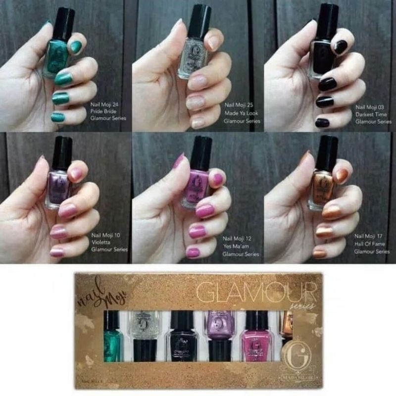 MADAME GIE (Satuan) Nail Moji Glamour Series - Cat Kuku / Pewarna Kuku / Kutek