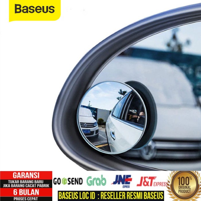 Baseus Kaca Spion Kecil Mini Cembung Wide Angle Blind Spot Car Mirrors